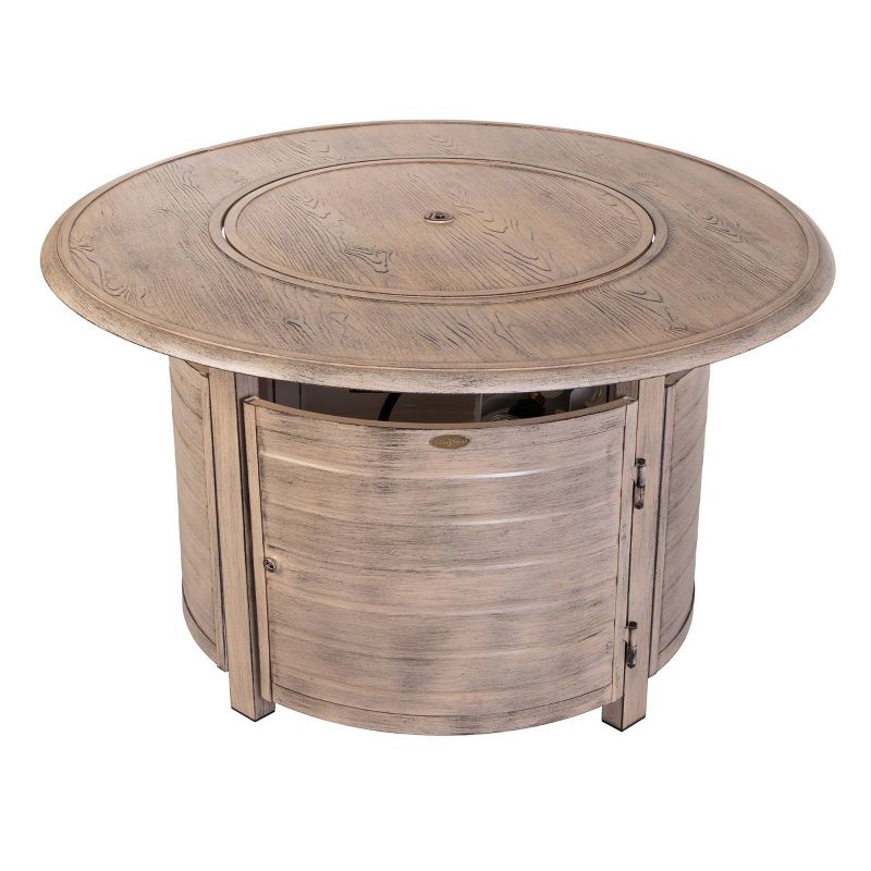 Thatcher Round LPG Fire Pit - Driftwood - Fire Sense