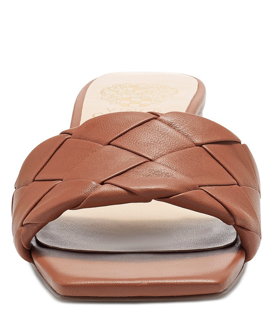Vince Camuto Semtera Woven Strap Block Heel Square Toe Slides