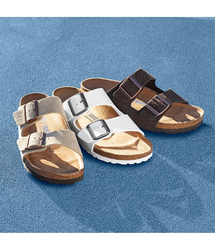 Birkenstock Women's Arizona Suede Dual Adjustable Buckle Strap Sandals