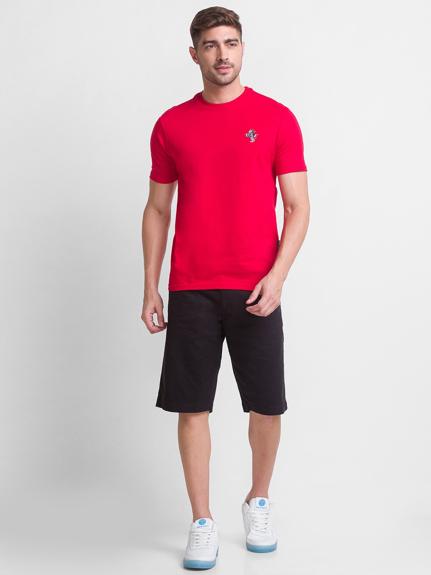 Giordano Red Slim Fit Crew T-Shirt
