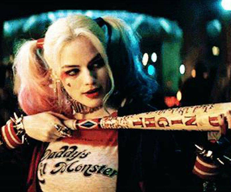 OK-STORE Harley Quinn Baseball Bat Keychain Good Night Key Chain Stainless Steel Key Ring Tag for Your Autos, Home or Boat