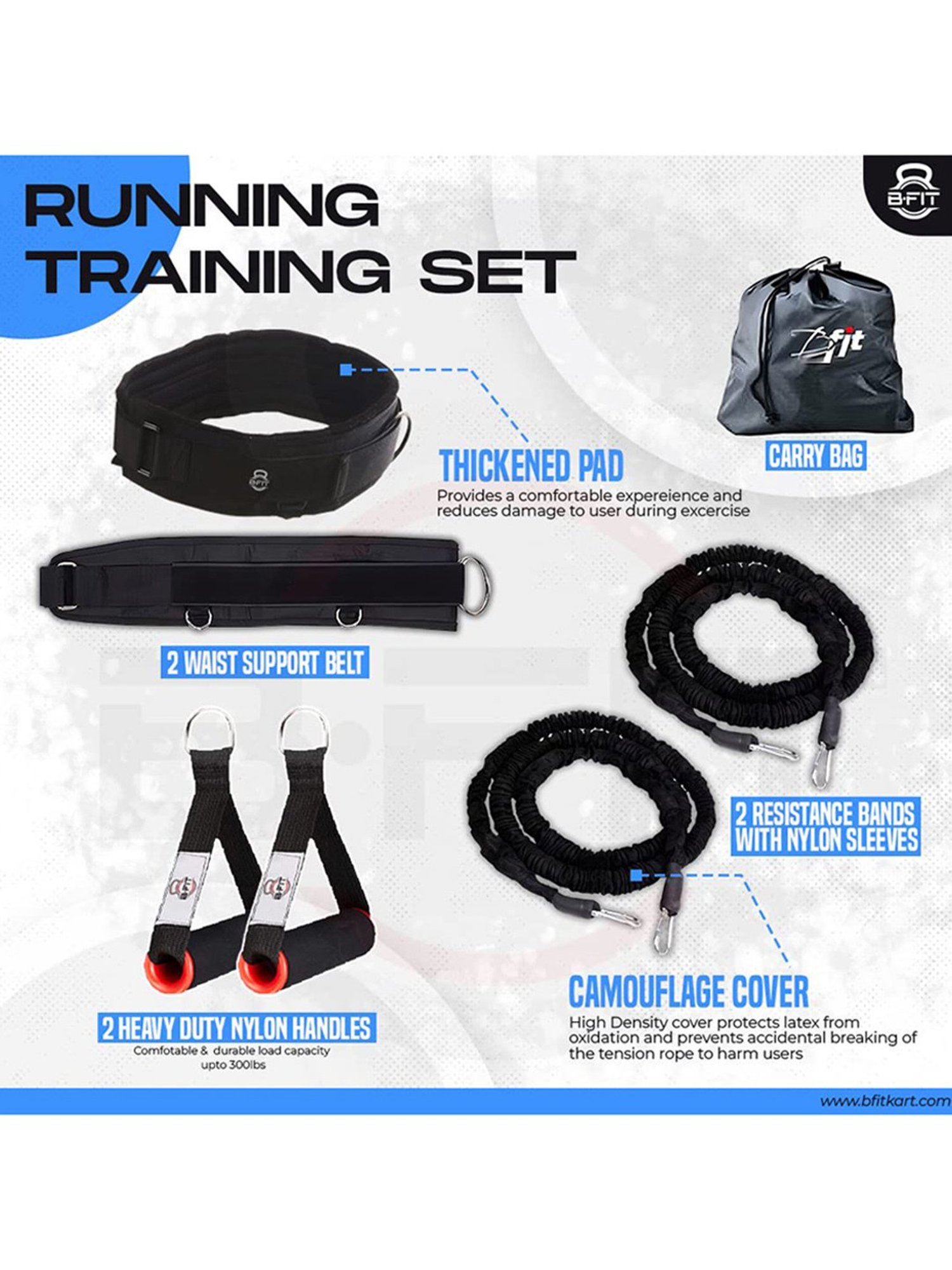 B Fit AB3003 Resistance Bungee Band (Black)