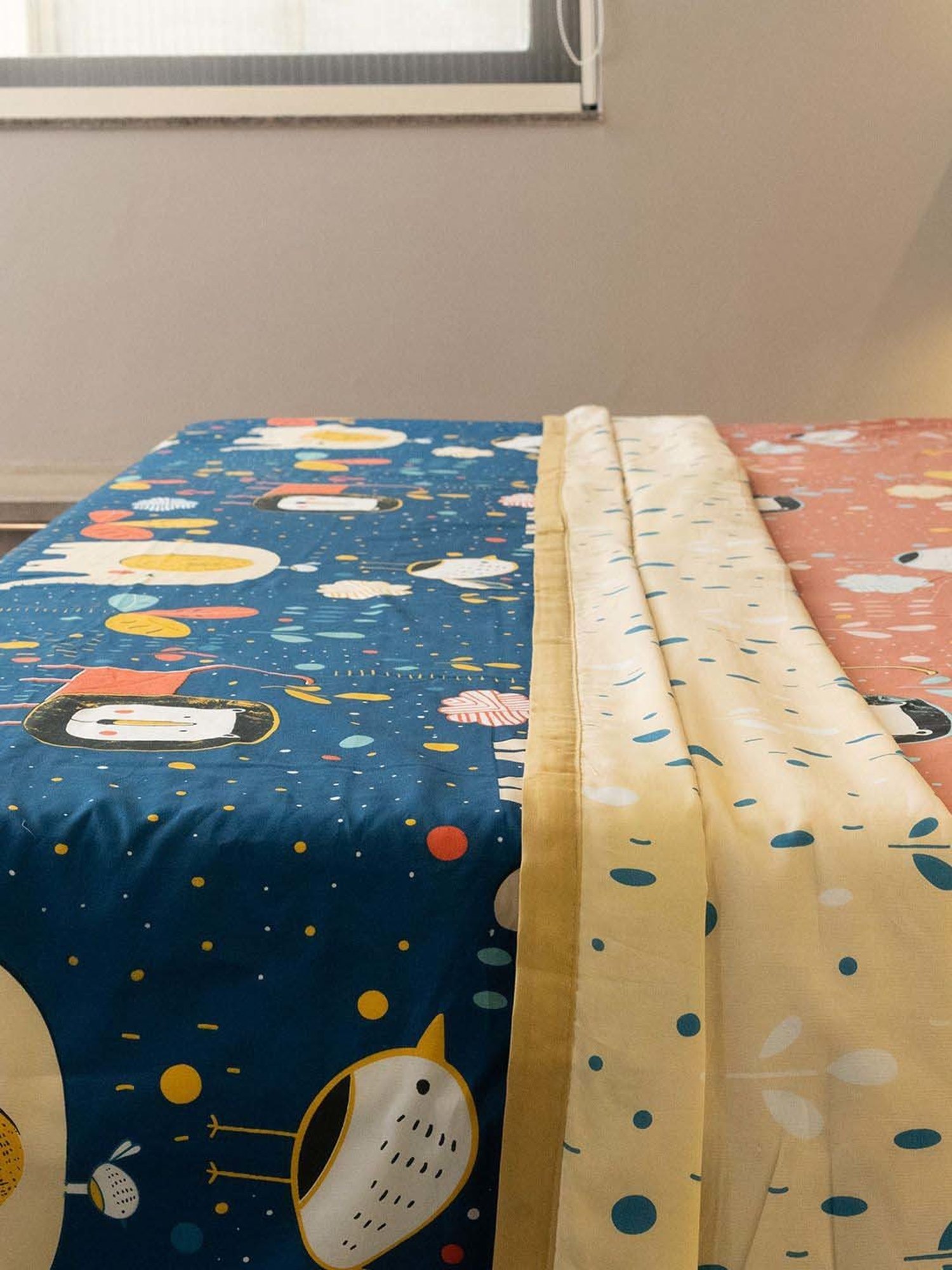 Urban Space Navy Microfibre 150 GSM Lion King Ac Room Single Bed Dohar