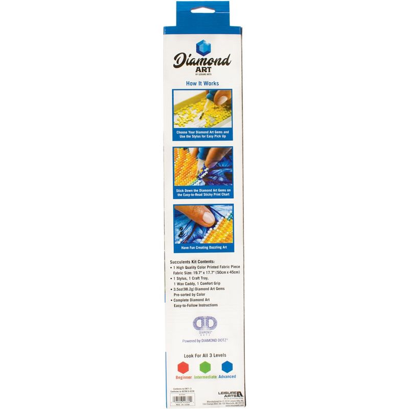 Leisure Arts Diamond Art Advanced Kit 14"X16"-Succulents