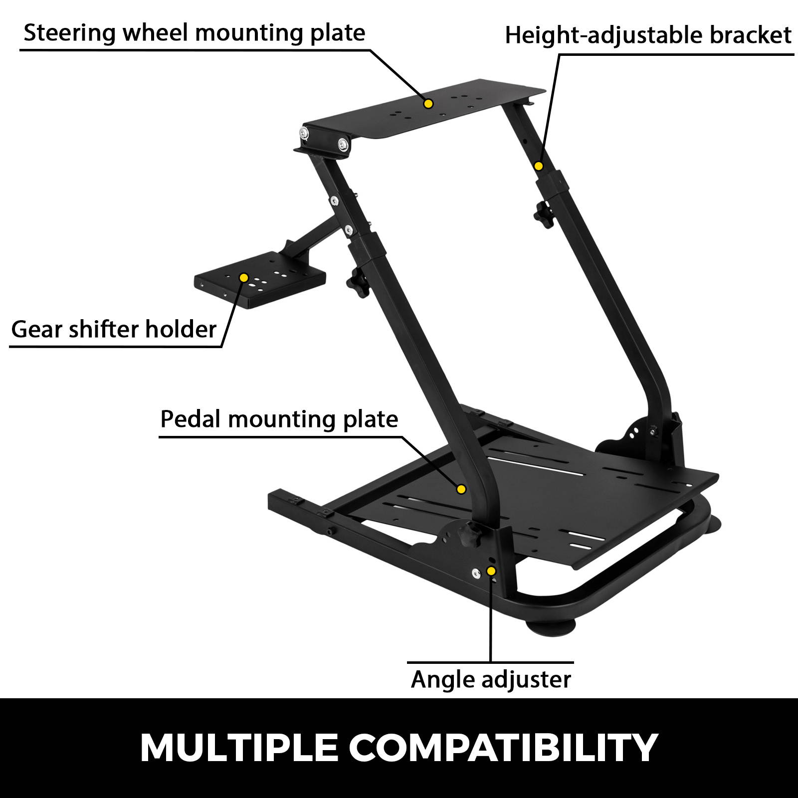 VEVOR G920 G29 Racing Steering Wheel Gaming Chair Stand for Logitech G25 G27 G29 and G920 Racing Wheel Pro Stand Wheel and Pedals Not included