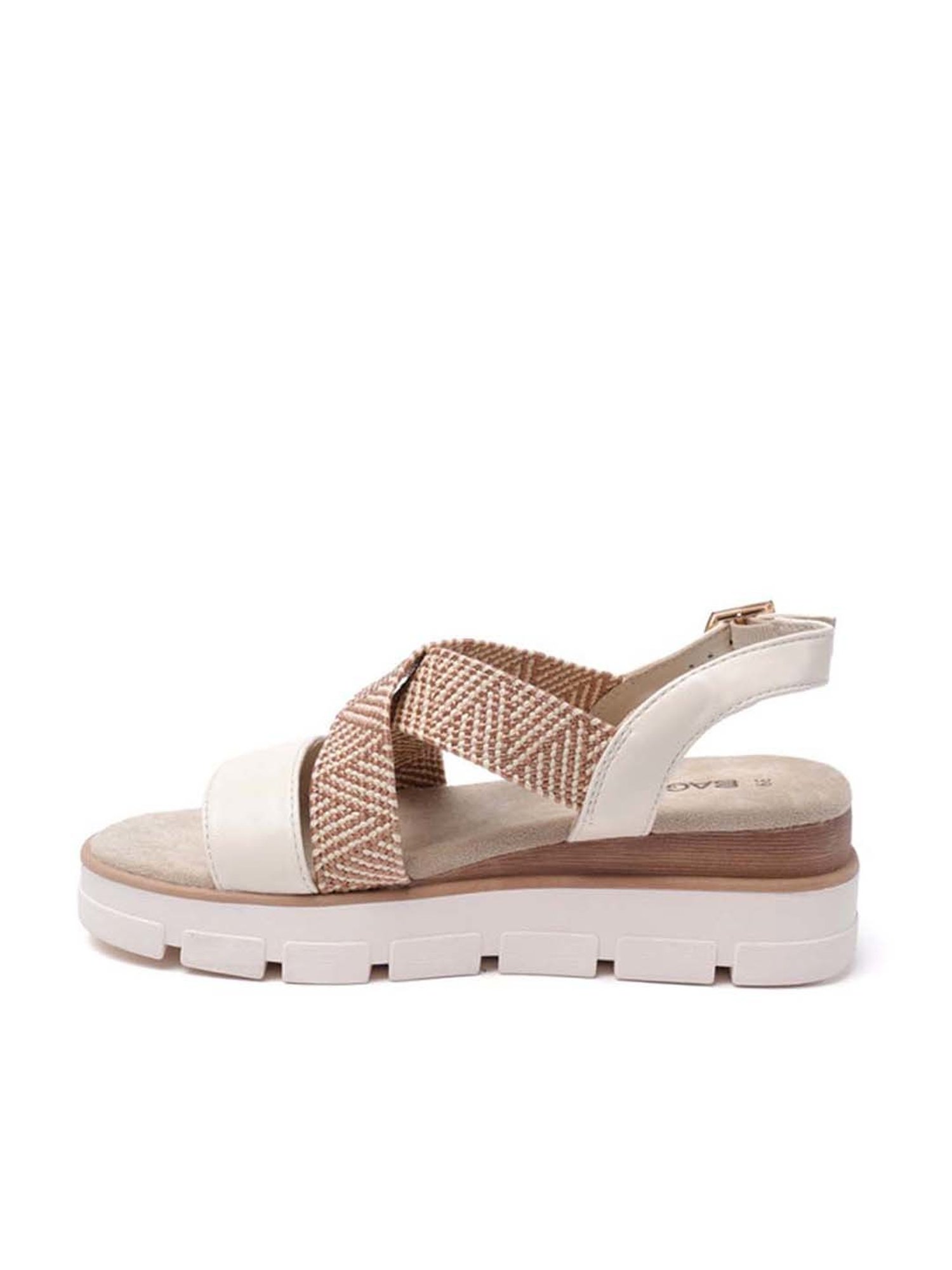 BAGATT Women's Mariella Beige Back Strap Wedges