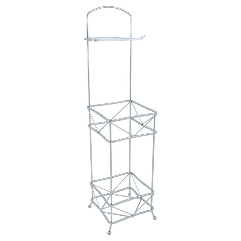 Geode Freestanding Toilet Tissue Holder Chrome - Bath Bliss