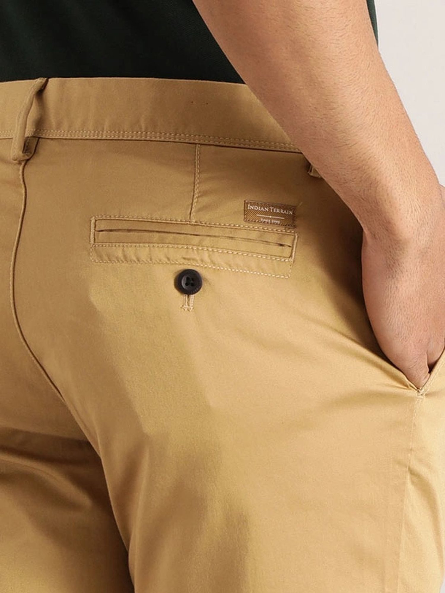 Indian Terrain Khaki Regular Fit Chinos