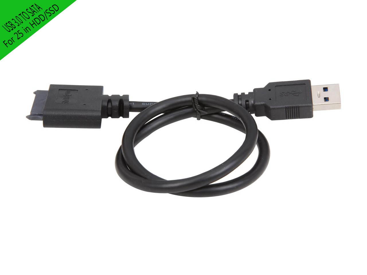 USB 3.0 to SATA Adapter , USB 3.0 to 2.5" SATA III Hard Drive Adapter Cable, Support UASP function- SATA to USB 3.0 Converter up to 6Gps for SSD/HDD, plug and play - Black