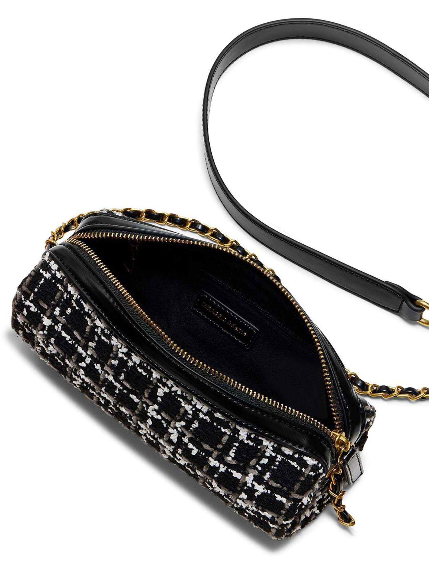 Miraggio Nova Black Small Textured Cross Body Bag