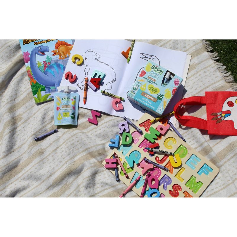 GoGo SqueeZ Happy TummieZ Organic Apple Raspberry Pear Yellow Carrot - 12.8oz/4ct