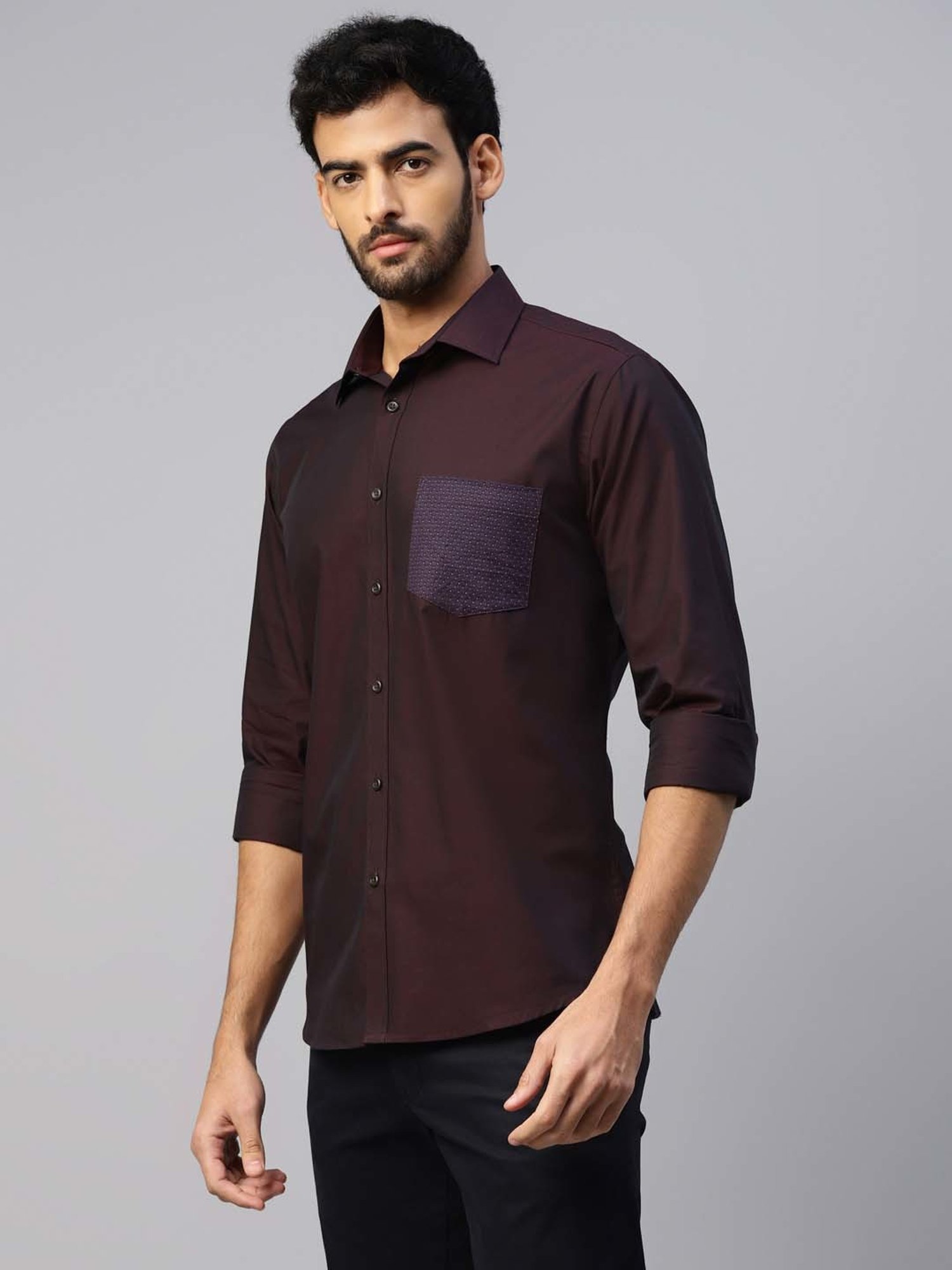 Don Vino Purple Slim Fit Shirt