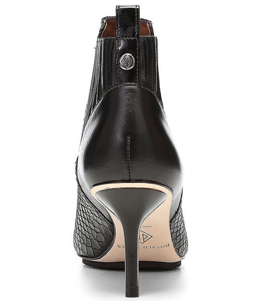 Donald Pliner Willim Snake Embossed Leather Dress Booties