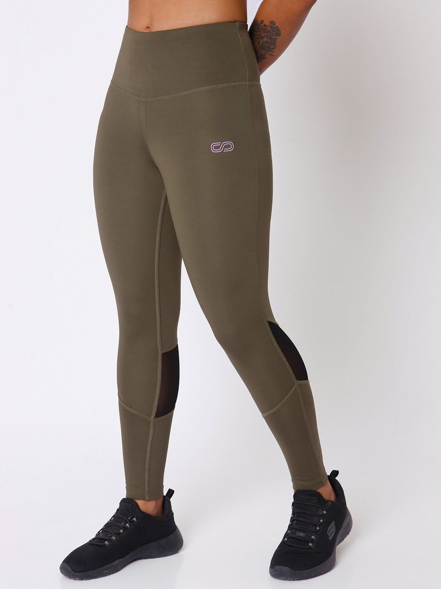 SILVERTRAQ Olive Logo Print Leggings
