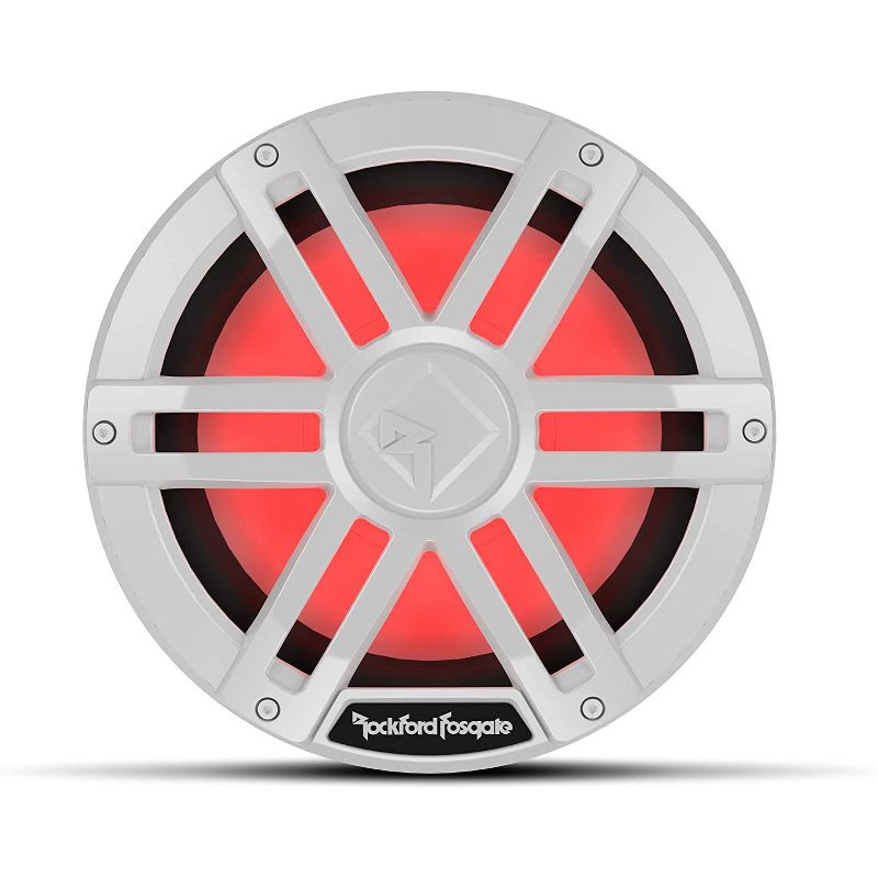 Rockford Fosgate M1D4-10 Weatherproof Color Optix DVC 4-Ohm Marine 10-Inch Subwoofer, White