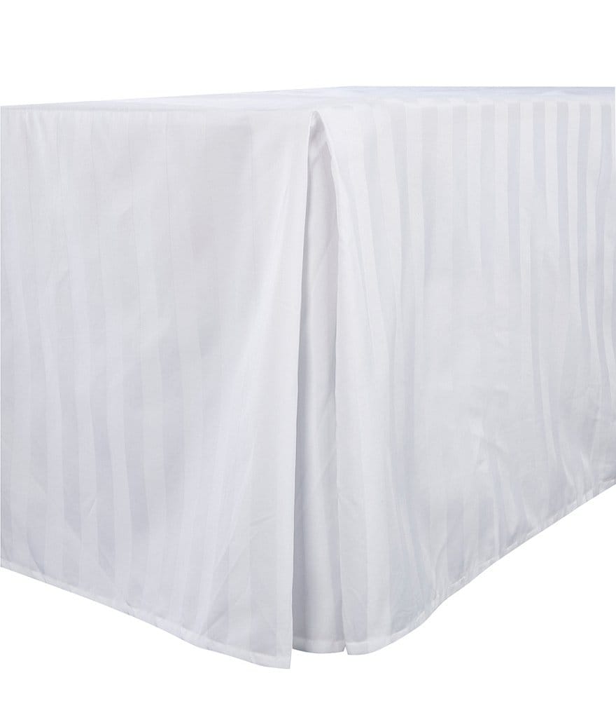 Luxury Hotel Damask Stripe 600 Thread-Count Supima Cotton Bed Skirt