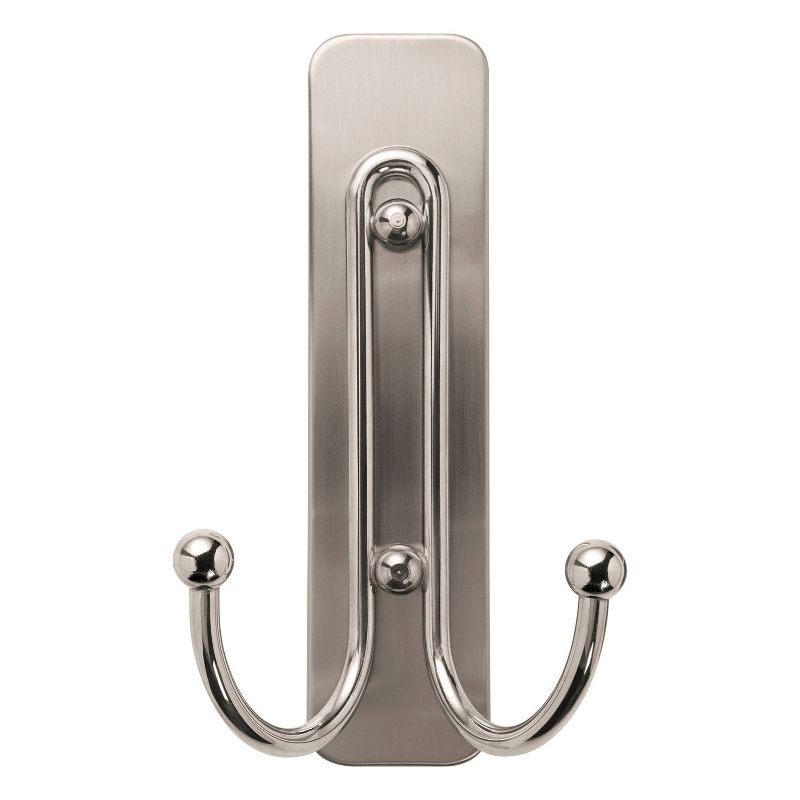 Command Large Sized Double Decorative Hook Nickel
