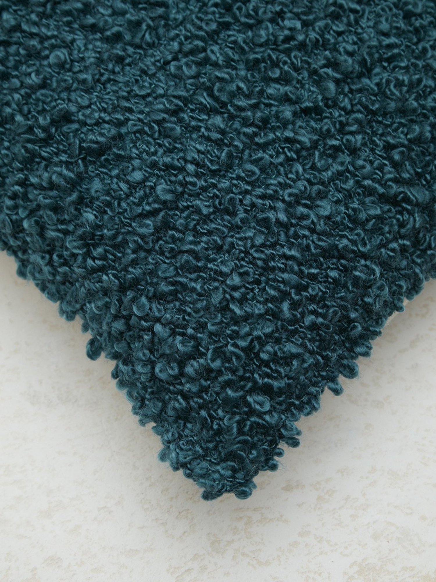 Westside Home Teal Teddy Fleece Cushion Cover