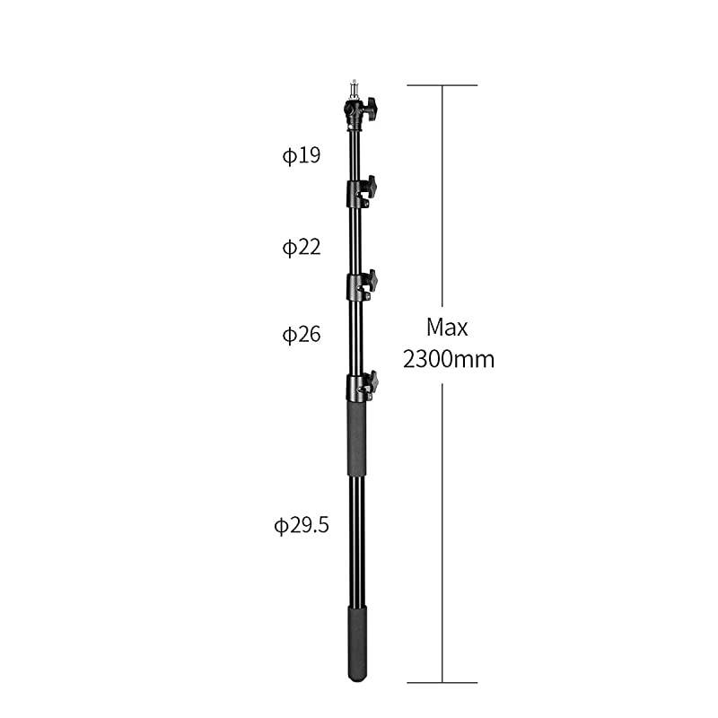 JB-2600FP 8'6" / 260cm Professional Quality Aluminum Adjustable, Air Cushioned Photography Light Stand for Video, Portrait and Photography Lighting