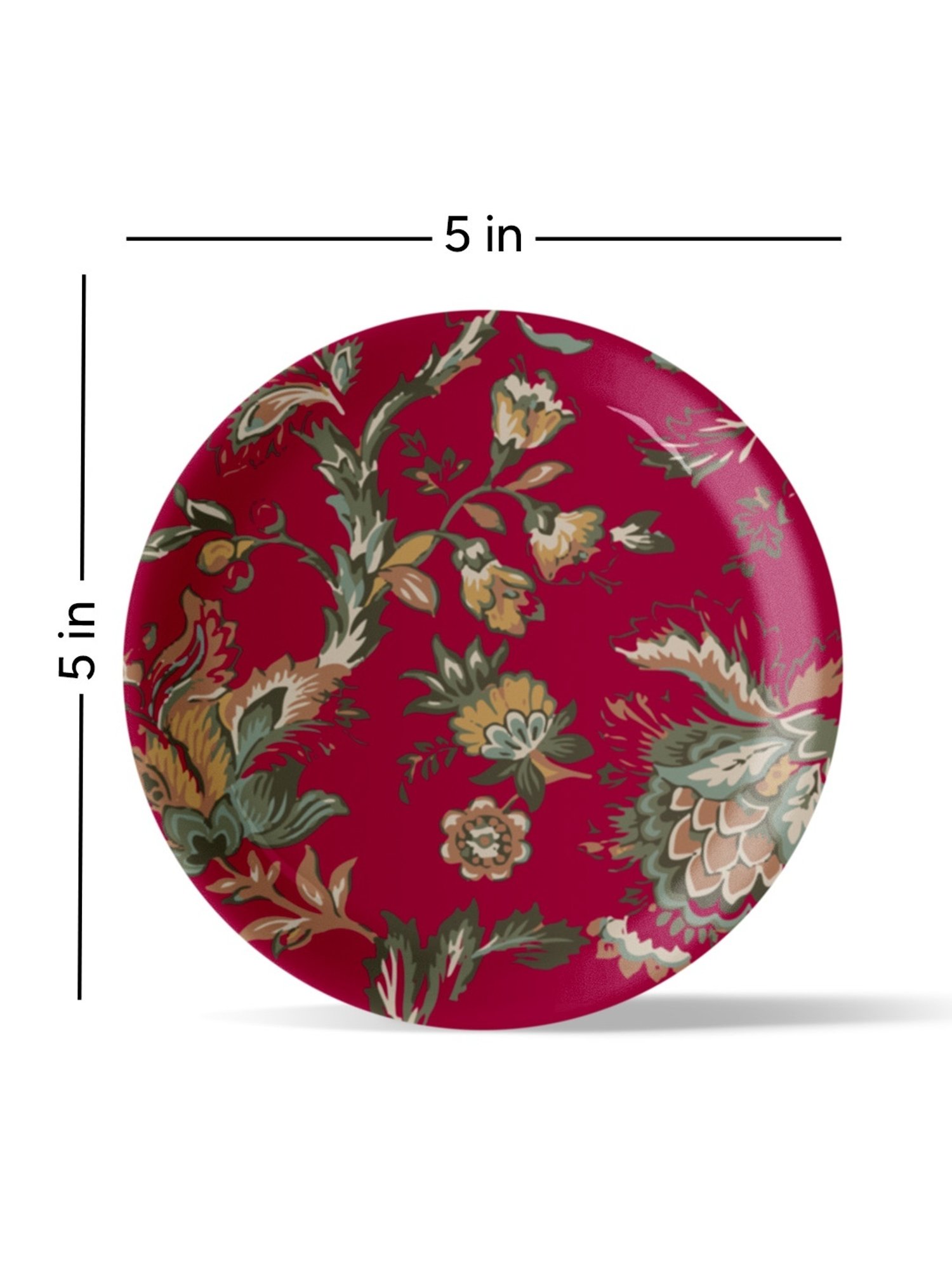 Nestroots Ethnic Pink Multicolor Porcelain Wall Plate
