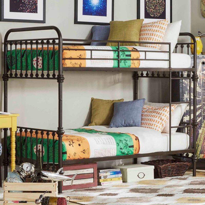 Twin Tilden Standard Metal Bunk Bed Dark Bronze - Inspire Q