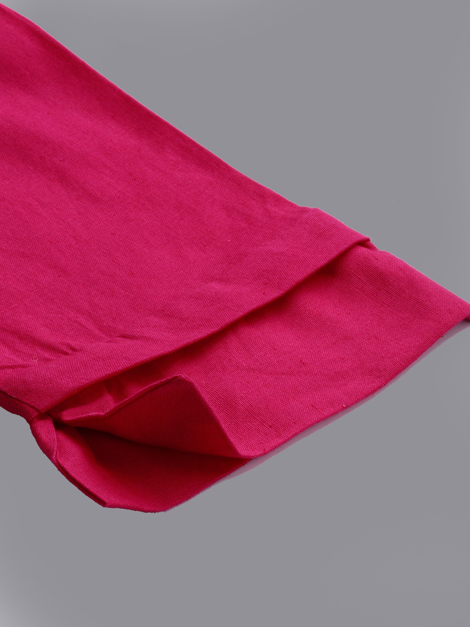 Divena Pink Khadi Regular Pants for Women&iquest;