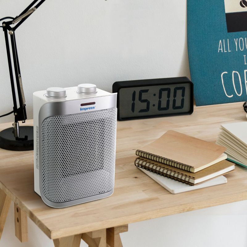 Impress Ceramic Heater with Thermostat in White