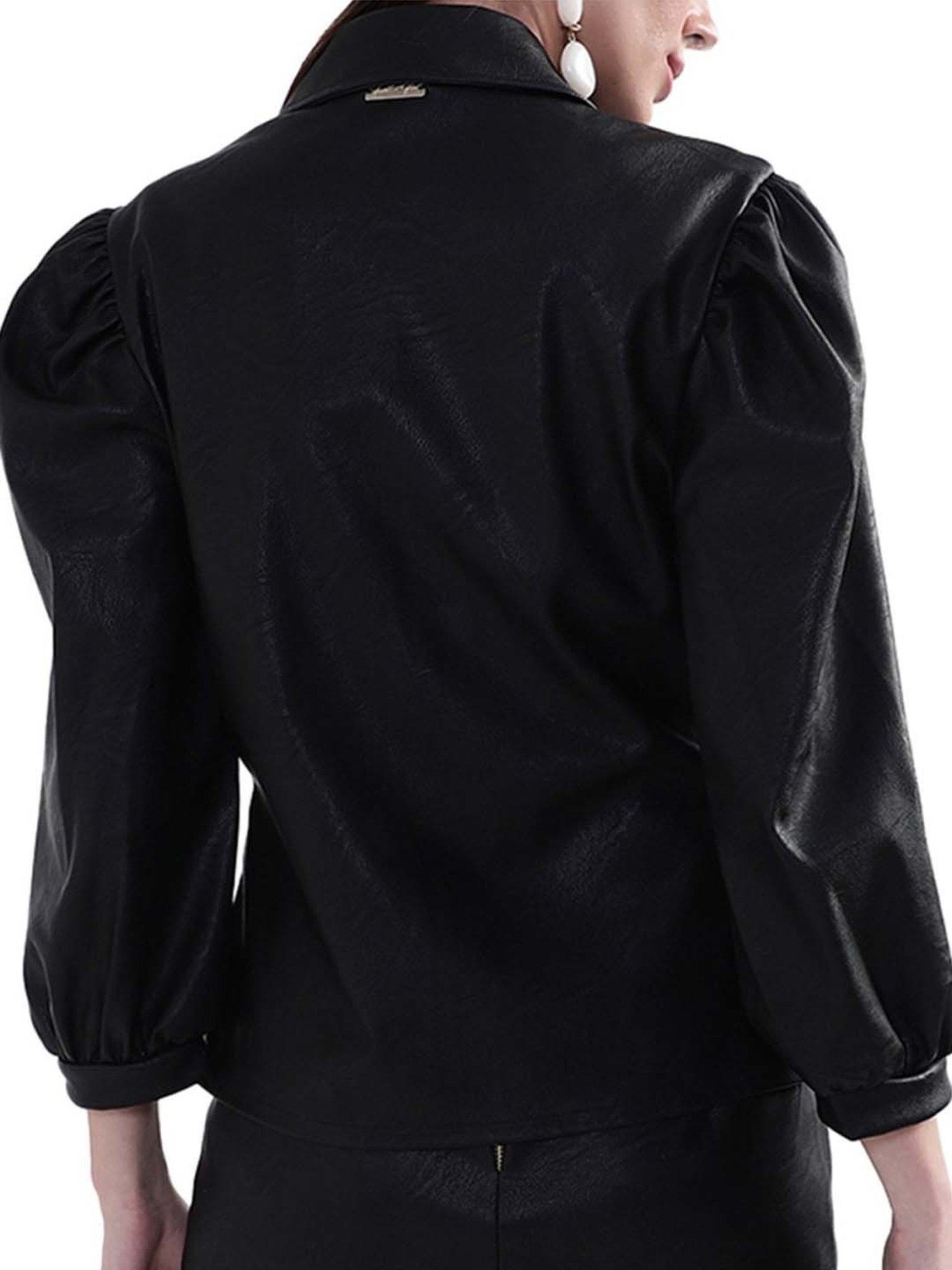 KENDALL + KYLIE Black Regular Fit Shirt