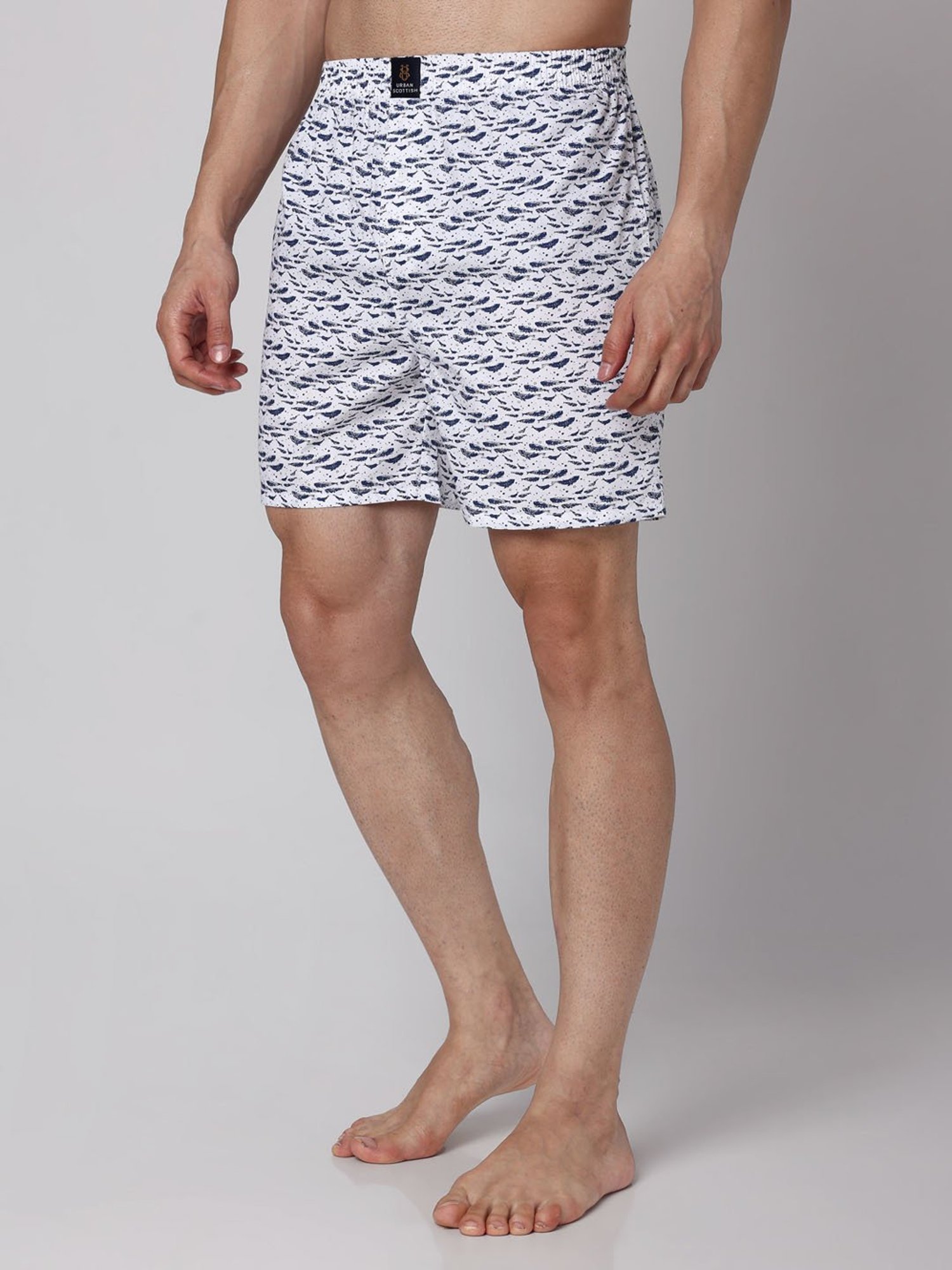 Urban Scottish Multi Cotton Regular fit Print Boxers-Pack of 3