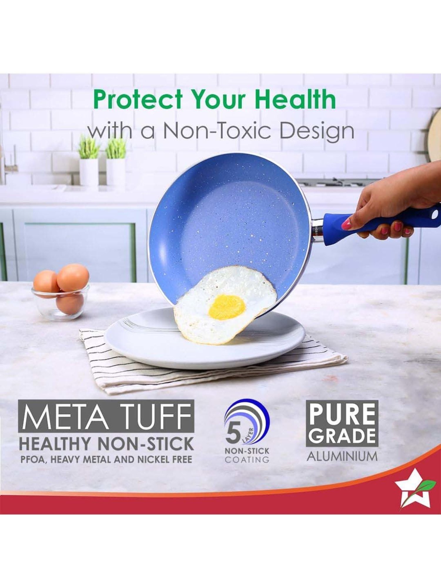 Wonderchef Royal Velvet Induction Bottom Non-Stick 5 Pcs Cookware Set