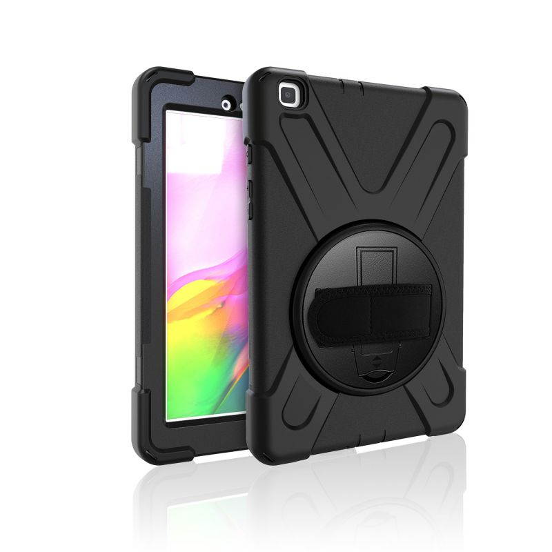 Galaxy Tab A 8.0 T290 Case, Heavy Duty Rugged Shield Case, Shockproof Drop Protection Kickstand Handstrap Shoulderstrap For Samsung Galaxy Tab A 8.0 2019 SM-T290 [Black]