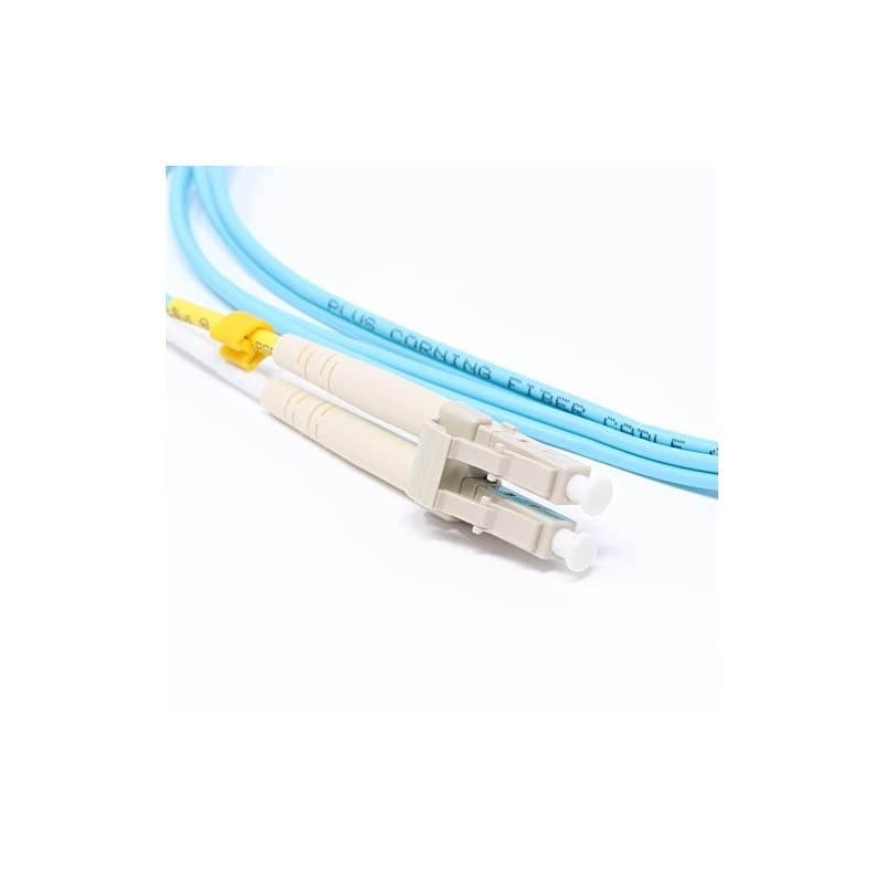 Meter 10Gb OM3 Multimode Duplex Fiber Optic Cable 50125 LC to LC Aqua