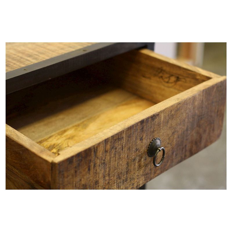 Industrial Sideboard Cabinet 35"x35"x18" Reclaimed Wood & Iron Natural - Timbergirl