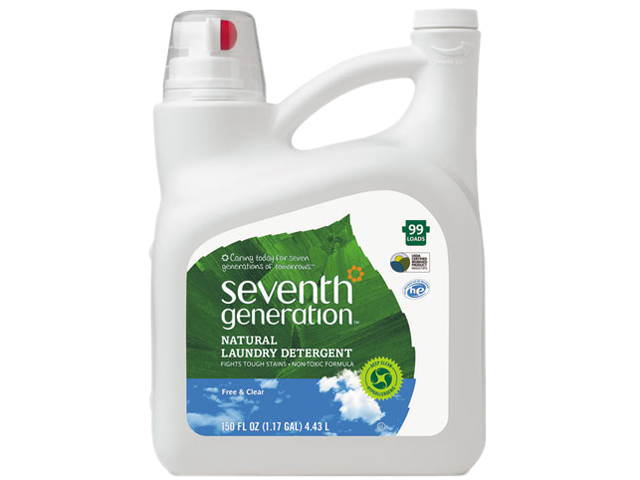 Seventh Generation 22803 Free And Clear Natural 2X Concentrate Laundry Liquid, Unscented, 150 oz. Bottle