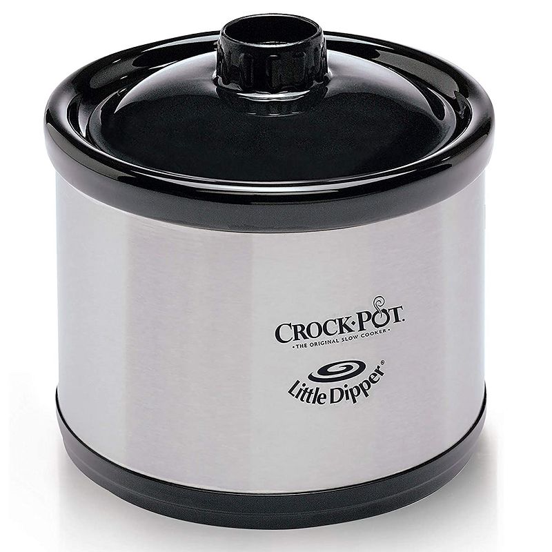 Crock-Pot SCCPVS703S 7 Quart Programmable Food Slow Cooker with Clear Glass Lid and Bonus Single Little Dipper Warmer, Stainless Steel