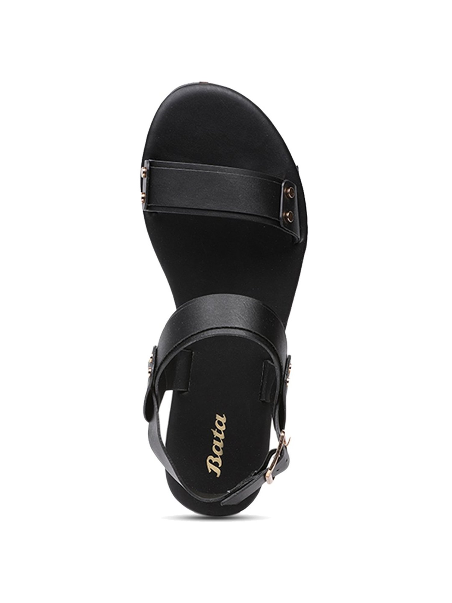 Bata Women's Danya Black Back Strap Sandals