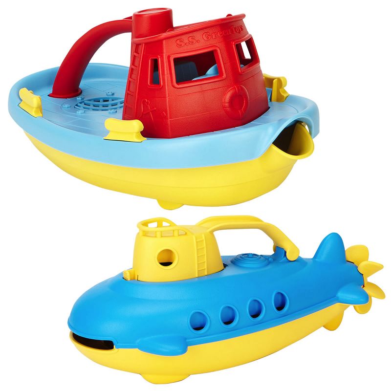 Green Toys Submarine and Tug Boat Set