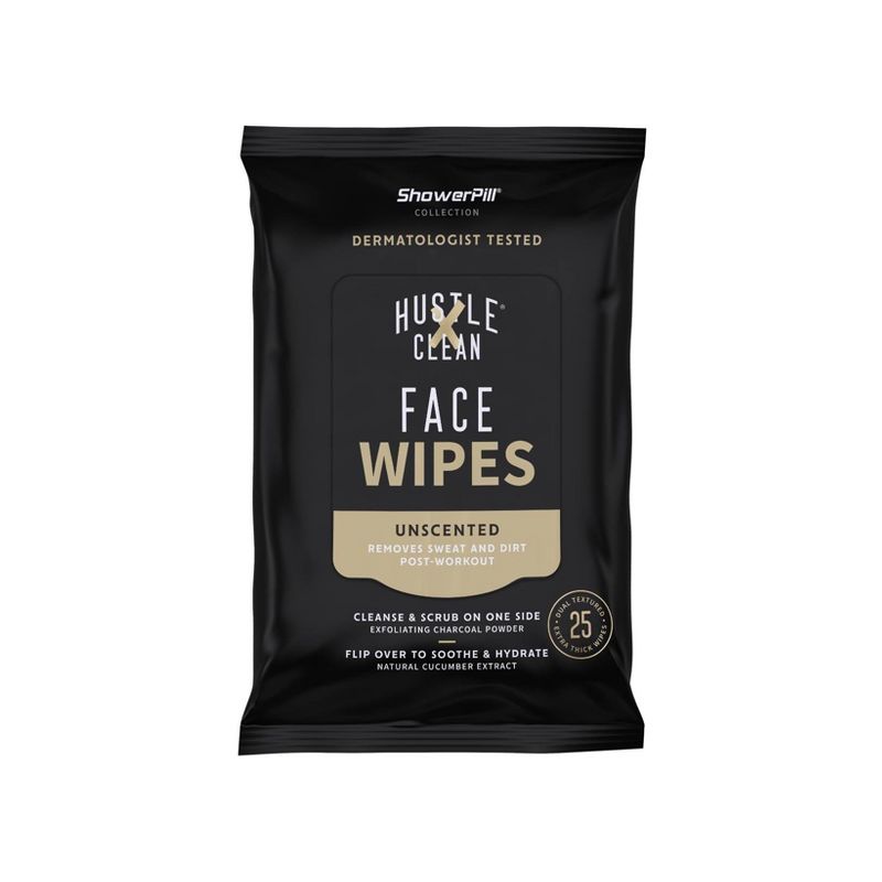 Hustle Clean Face Wipes - 25ct