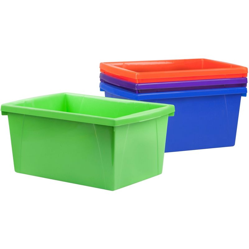 Storex Storage Bins, 10 5/8 X 15 5/8 X 8, 5 1/2 STX61515U06C