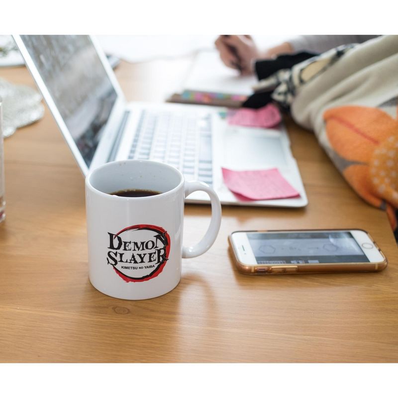 Surreal Entertainment Demon Slayer: Kimetsu no Yaiba Logo Ceramic Mug Exclusive | Holds 11 Ounces