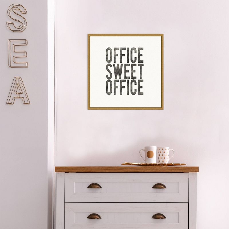 16" x 16" Work from Home I by Wild Apple Portfolio Framed Wall Canvas - Amanti Art