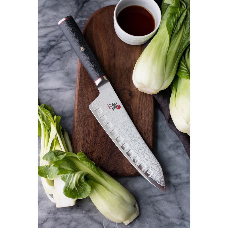 Miyabi Kaizen 7-inch Hollow Edge Rocking Santoku Knife