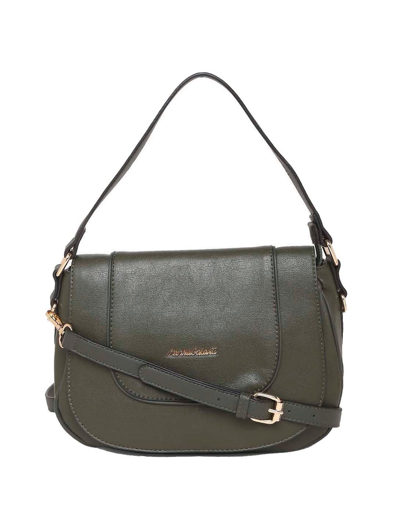 Marina Galanti Olive Solid Medium Sling Handbag