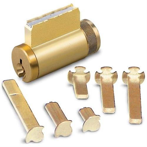 Ilco 15995YA-04 Satin Brass US4 Solid Brass Replacement Key-In-Deadbolt Cylinder Lock With Yale YA1 Keyway