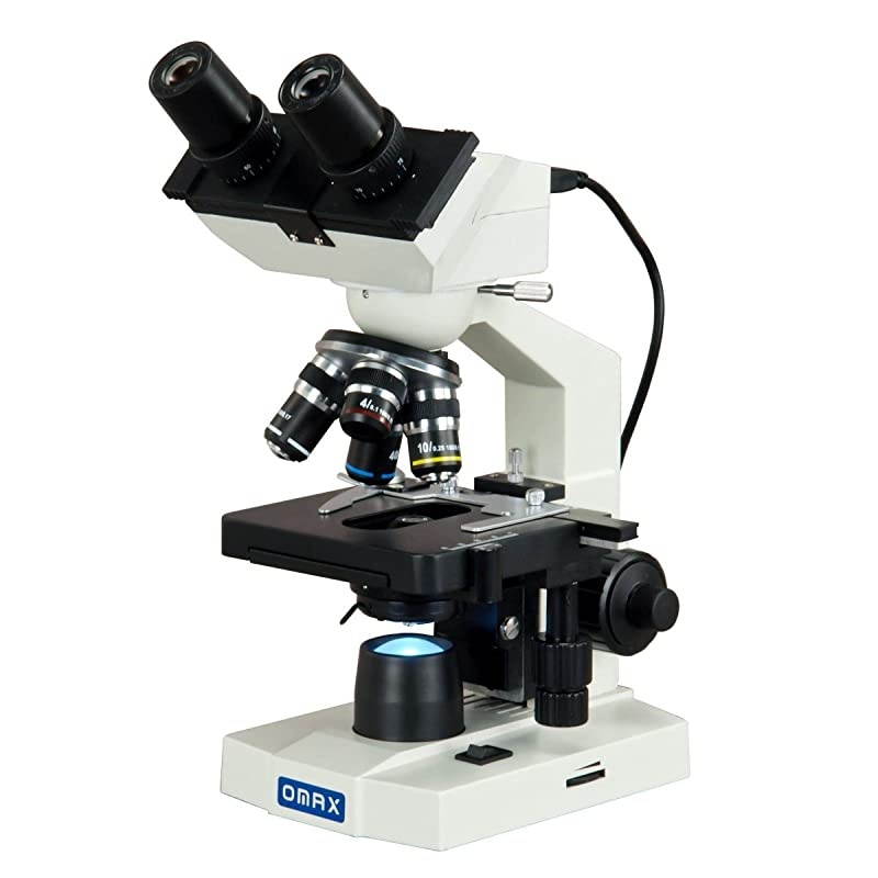40X-2500X Built-in 1.3MP Digital Binocular Compound LED Microscope with Case+Slides+Lens Paper