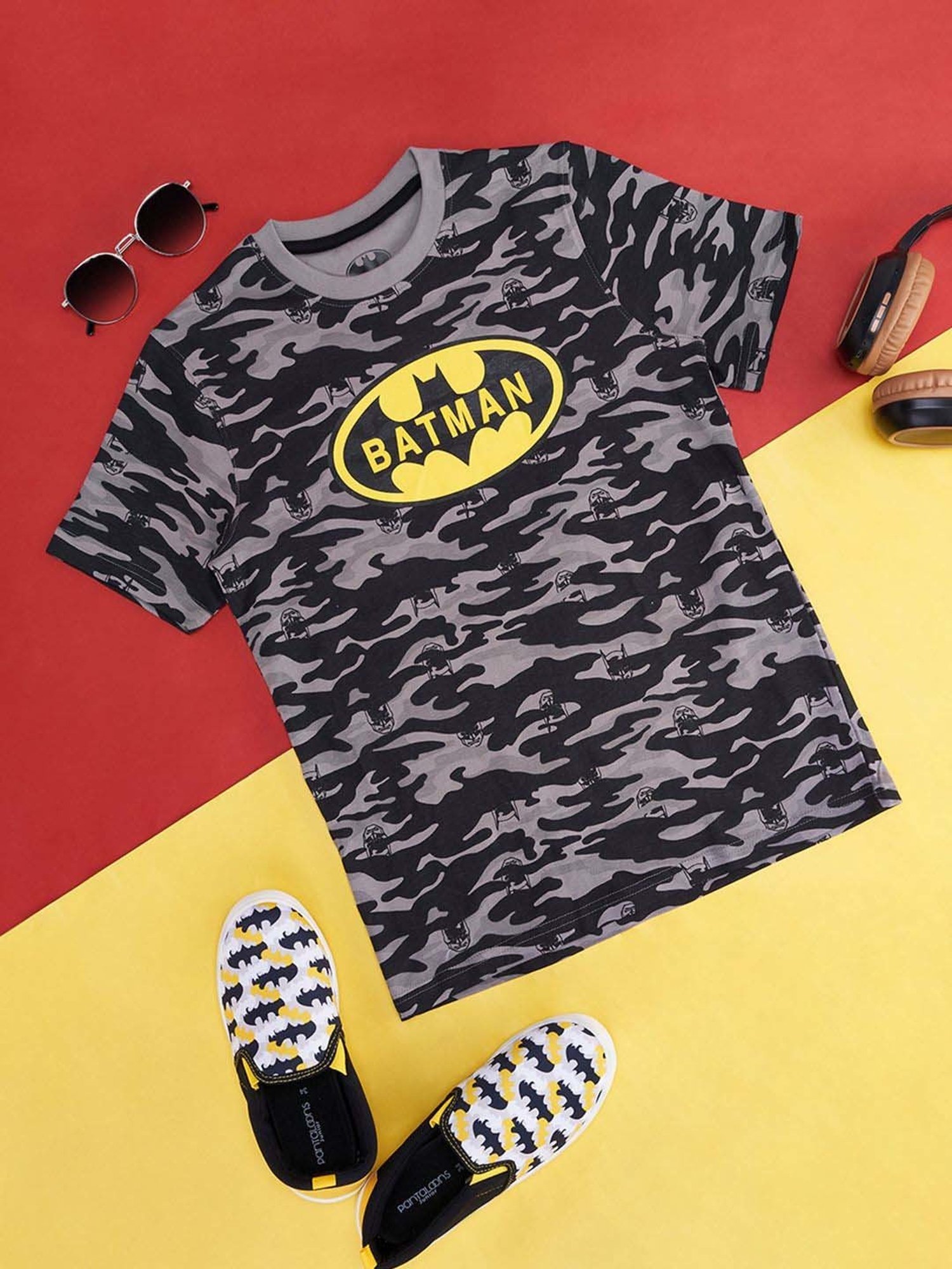 Pantaloons Junior Boys Grey Cotton Printed T-Shirt