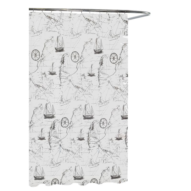 Traveller Shower Curtain Black/Frost - Moda at Home