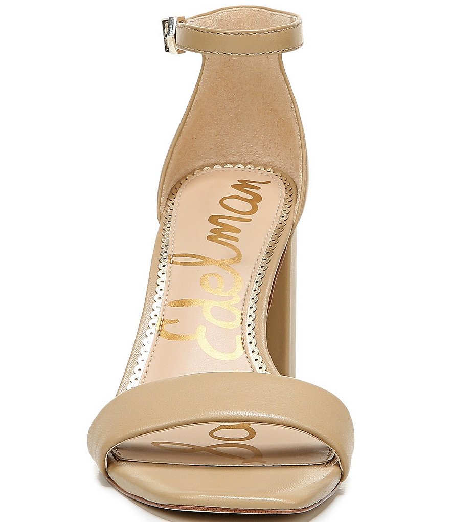 Sam Edelman Daniella Leather Block Heel Square Toe Dress Sandals