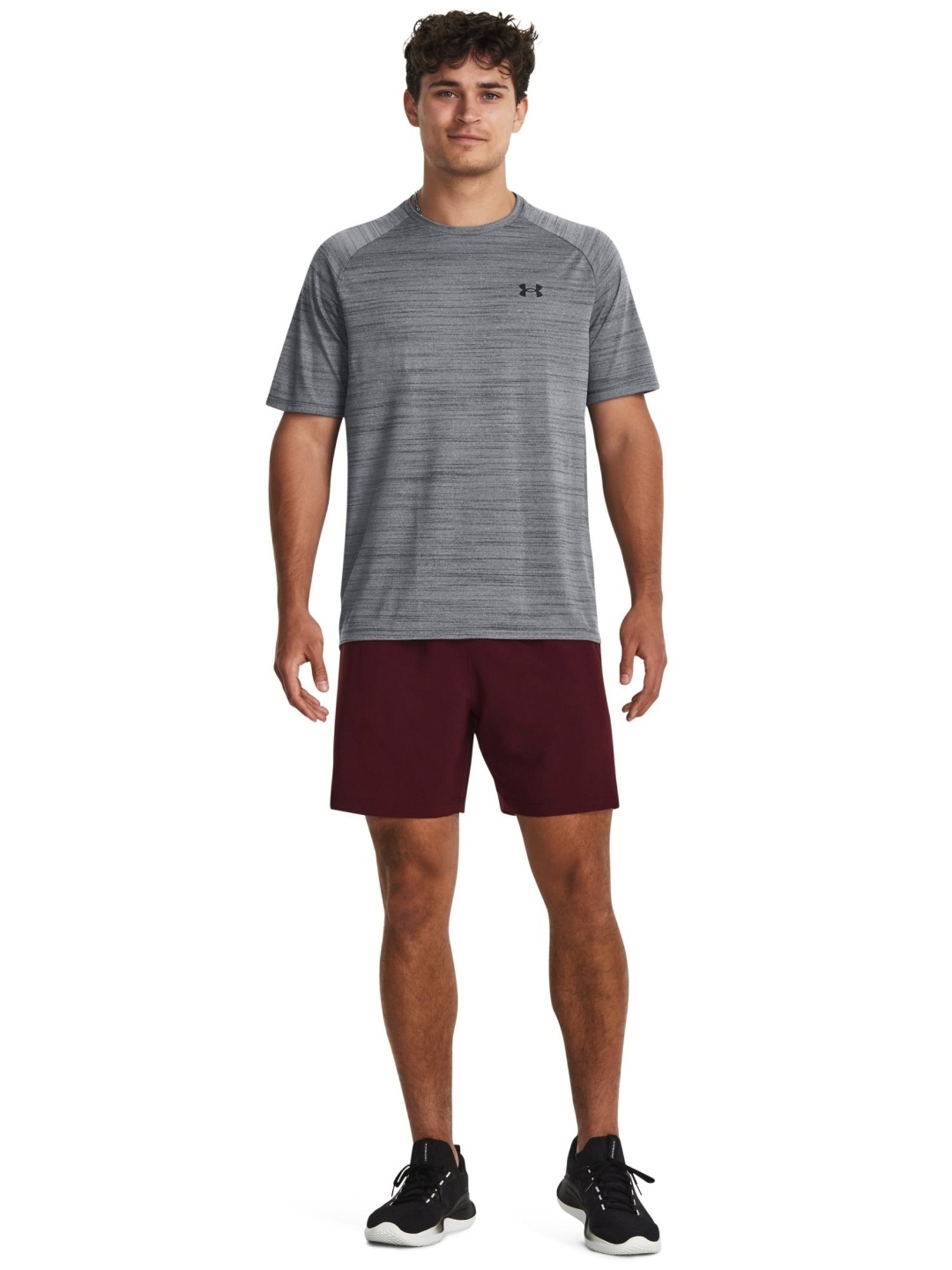 Under Armour Grey Slim Fit Texture T-Shirt