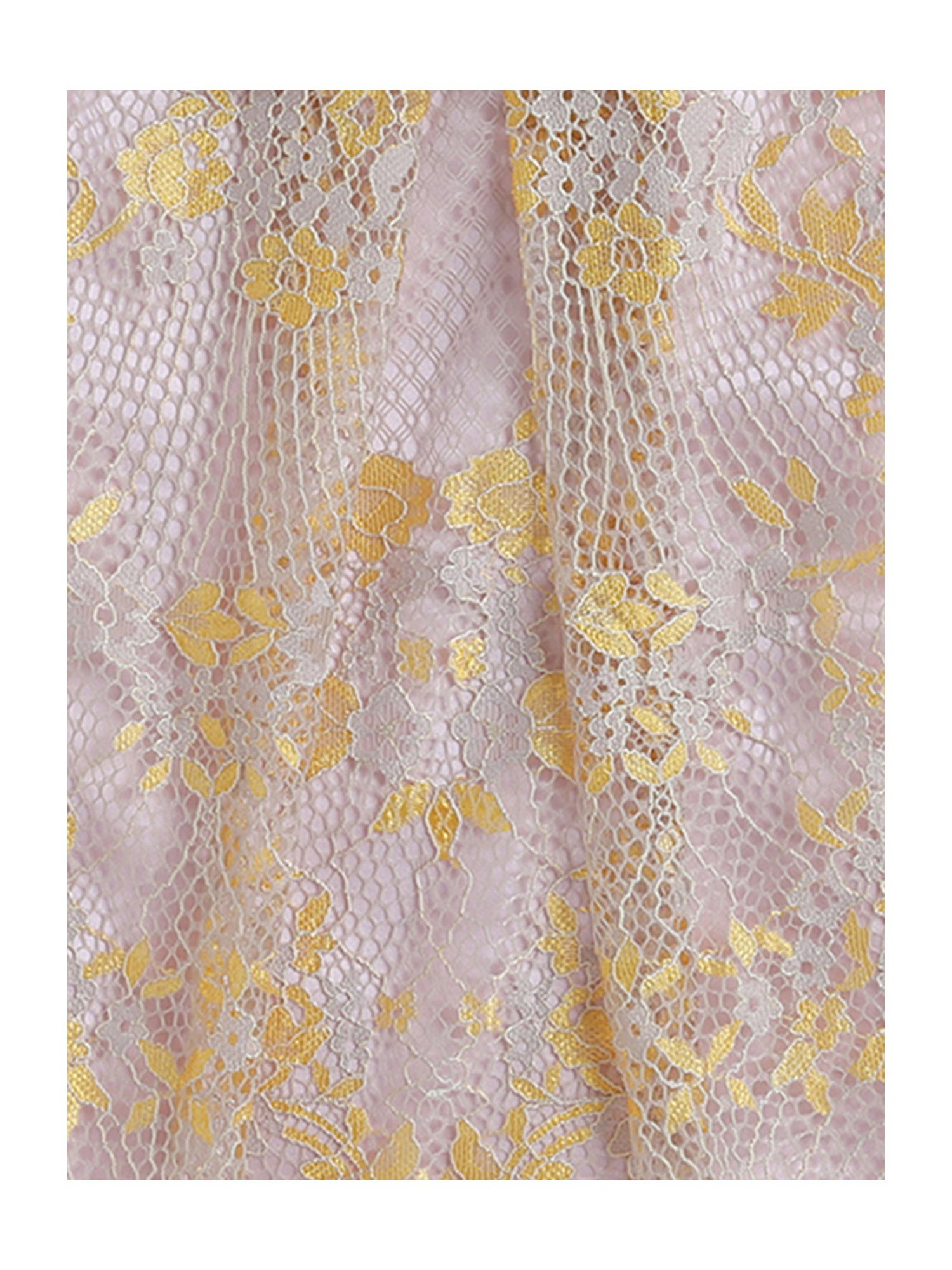 Many Frocks Kids Pink Self Design Dress